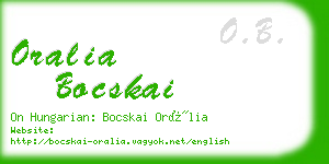 oralia bocskai business card